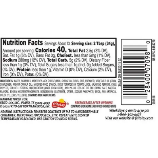 Tostitos Salsa Con Queso Medium Dip - 15oz image {2}