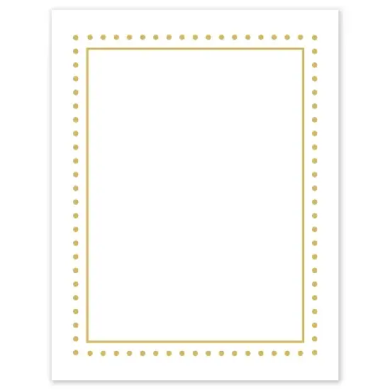 Avery 8.5" x 11" Cards, Gold Border with Gold Dots, 10 ct image {9}