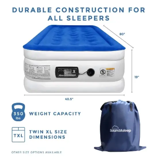SoundAsleep Dream Series Air Mattress with ComfortCoil Technology & Internal High Capacity Pump image {12}