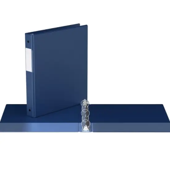 Davis Group 6pk 1" Premium Economy Round Ring Binder Royal Blue: Hard Cover, 200 Sheet Capacity, 2 Pockets, Polypropylene image {1}