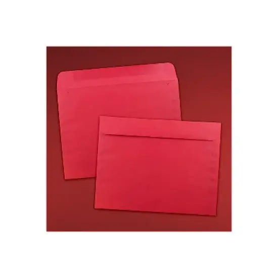 JAM Paper 9 x 12 Booklet Catalog Colored Envelopes Red Recycled 17253D image {3}