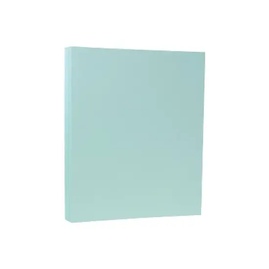 JAM Paper 80 lb. Cardstock Paper 8.5" x 11" Aqua Blue 250 Sheets/Ream (1524370B) image {1}