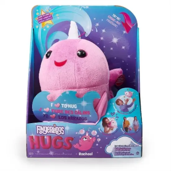 Fingerlings HUGS - Rachel (Pink Glitter) - Interactive Plush Narwhal - By WowWee image {5}