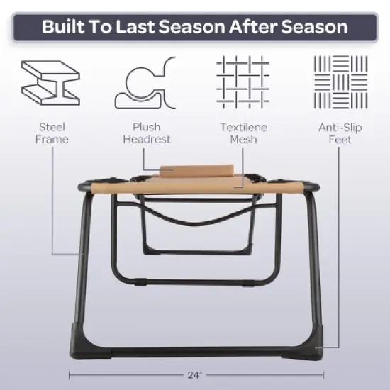 Lavish Home 3 Position Outdoor Lounge Chair image {6}