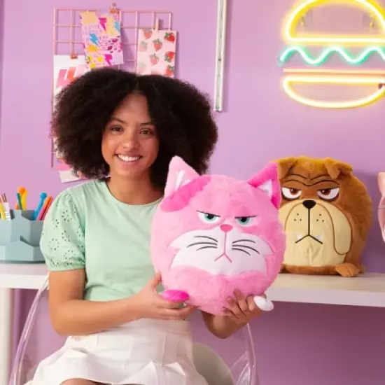 Hangry Petz: Lucy Pink Cat - 12" Animal Plush image {9}