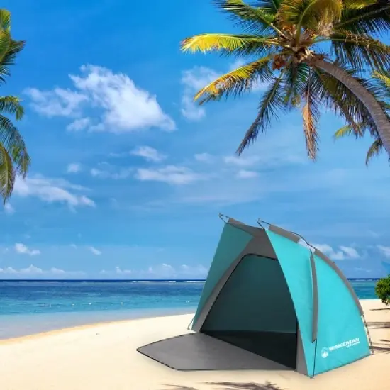 Leisure Sports Lightweight Pop-Up Beach Tent Sun Shelter - Turquoise image {3}