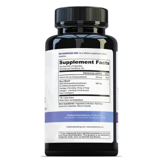 Move Pro Comprehensive Joint Capsules Supplement, Type III Undenatured Collagen for Joint Comfort & Function, Vitauthority, 60ct image {2}