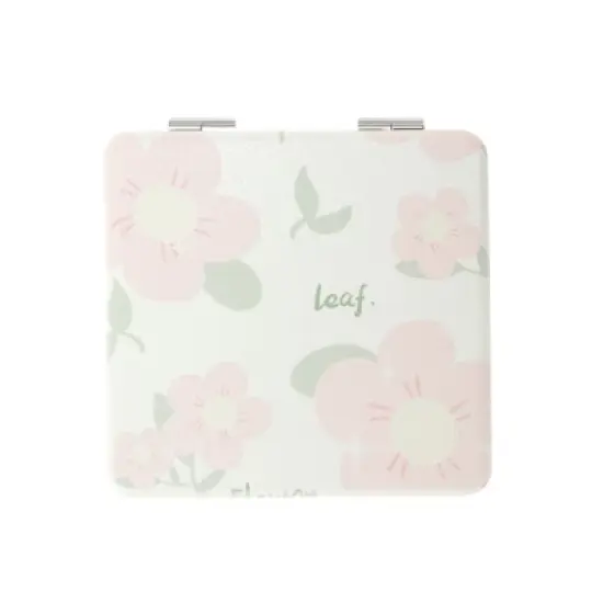 Unique Bargains Women Durable Square Shape Handheld Mirror for Travel Pink 1 Pc image {5}