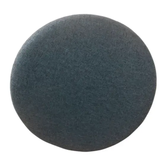 Large Round Storage Ottoman Textured Navy - HomePop: Seating, Footrest, Lift Off Top image {2}