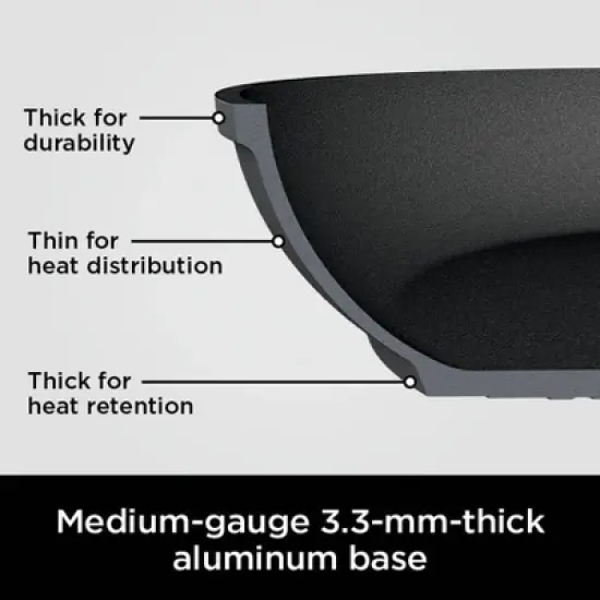 Ninja NeverStick Signature Hard-Anodized 12pc Cookware Set CW79012: Nonstick, Chip-Resistant, Oven-Safe, Tempered Glass Lids image {9}