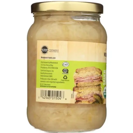 Woodstock Foods Organic Sauerkraut - Case of 12/16 oz image {3}