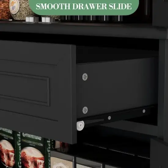 COZONY 72'' Tall Kitchen Pantry Cabinet with Drawer and Adjustable Shelves, Farmhouse Storage Cupboard for Dining Room or Laundry image {7}