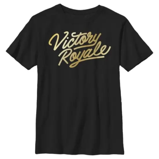 Boy's Fortnite Victory Royale Gold Script T-Shirt image {4}