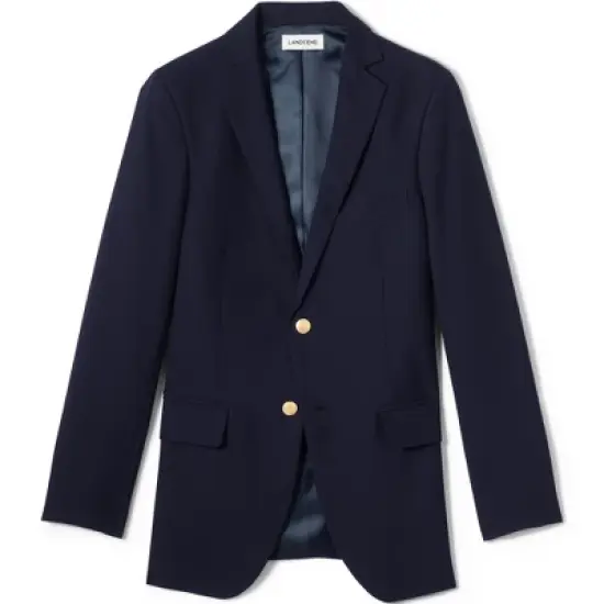 Lands' End School Uniform Men's Tailored Fit Hopsack Blazer image {3}