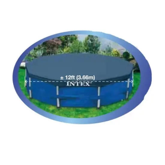 Intex 12 Foot x 30 In. Above Ground Pool & Intex 12 Foot Round Pool Cover image {5}
