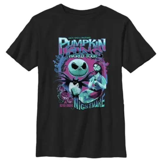Boy's The Nightmare Before Christmas Jack Skellington's World Tour T-Shirt image {4}