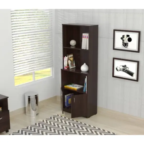 63" Bookcase Espresso - Inval image {1}