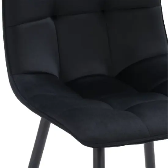 Nash Velvet Side Chair with Black Legs - CorLiving image {5}