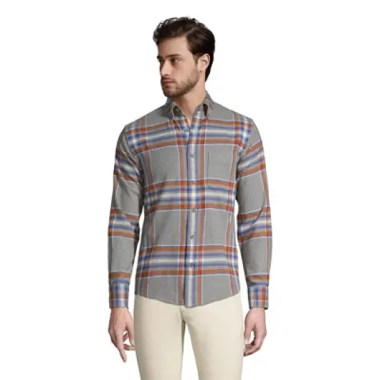 Lands' End Men's Traditional Fit Flagship Flannel Shirt image {10}