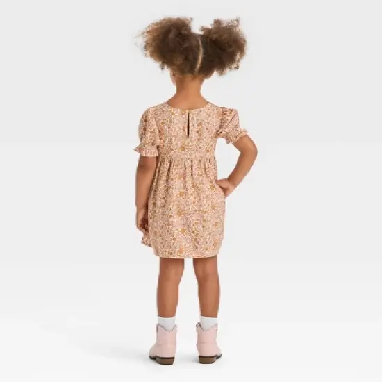 Toddler Girls' Floral Twill Short Sleeve Dress - Cat & Jack&trade; image {1}