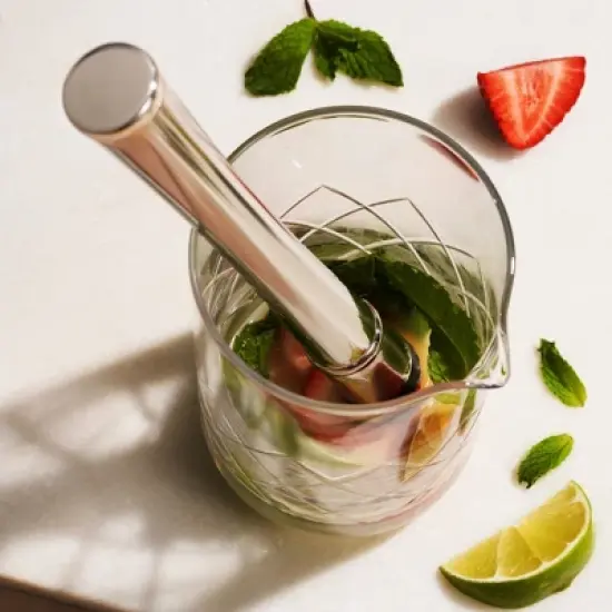 Viski Stainless Steel Muddler, Essential Bar Tools & Accessories, Craft Cocktail Accessories, 7.8 Inches, Silver Finish image {6}