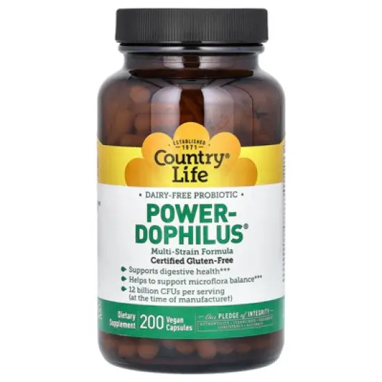 Country Life Power-Dophilus, 200 Vegan Capsules image {2}