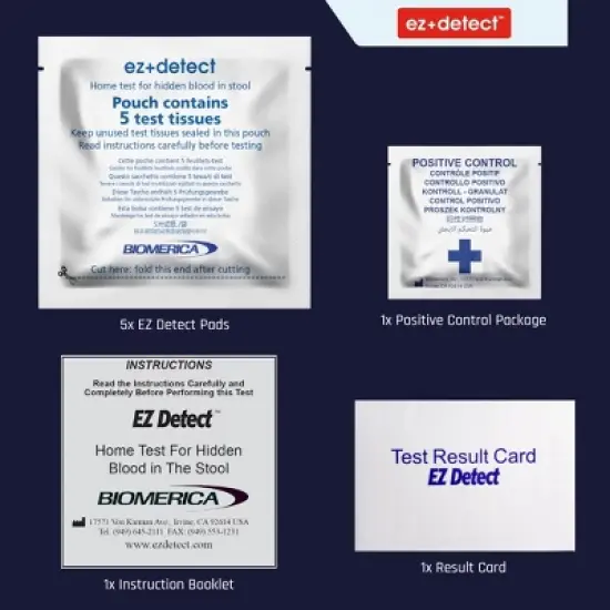 EZ Detect Colon Disease Test FDA Cleared at Home Colorectal Test Kit image {4}