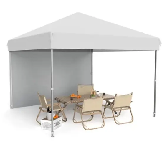 10x10 Pop Up Canopy Tent Outdoor Canopy with Removable Sidewalls Heavy Duty Commercial Instant Tent Shelter (1-Sidewall) image {13}