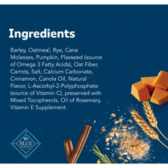Blue Buffalo Health Bars Pumpkin and Cinnamon Flavor Natural Crunchy Dog Treat Biscuits - 16oz image {4}