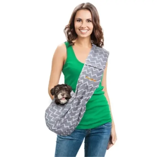 Furry Fido Adjustable Pocket Pet Sling - Chevron image {6}