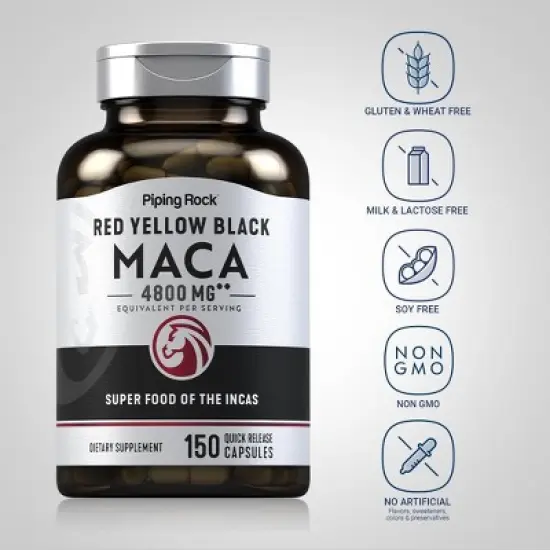 Piping Rock Maca Root Supplement 4800 mg | 150 Capsules image {2}