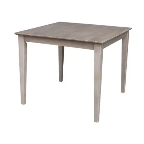 Solid Wood 36" X 36" Dining Table Weathered Gray - International Concepts image {1}