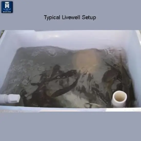 T-H Marine AHV-92-DP Aerator Spray Head, 90 Degree Fixed Flange - White, Boat Equipment and Parts, Model AHV92DP. image {2}