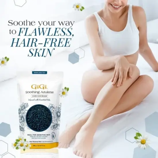 Gigi Soothing Azulene Hard Wax Beads - 14 oz (PACK OF 2) image {1}