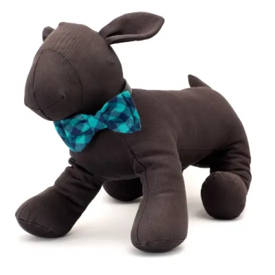 The Worthy Dog Buffalo Check Plaid Bow Tie Adjustable Collar Attachment Accessory image {2}