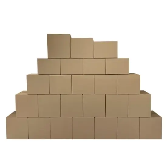 UOFFICE Pack of 25 Multi-Depth Corrugated Shipping Boxes 12" x 12" x 12" image {3}