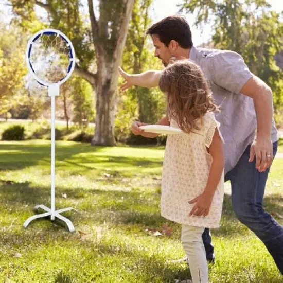 Costway Outdoor Toss Target, Metal Flying Disc Stand w/Storage Bag image {2}