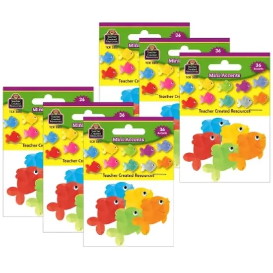 Teacher Created Resources&reg; Colorful Fish Mini Accents, 36 Per Pack, 6 Packs image {2}