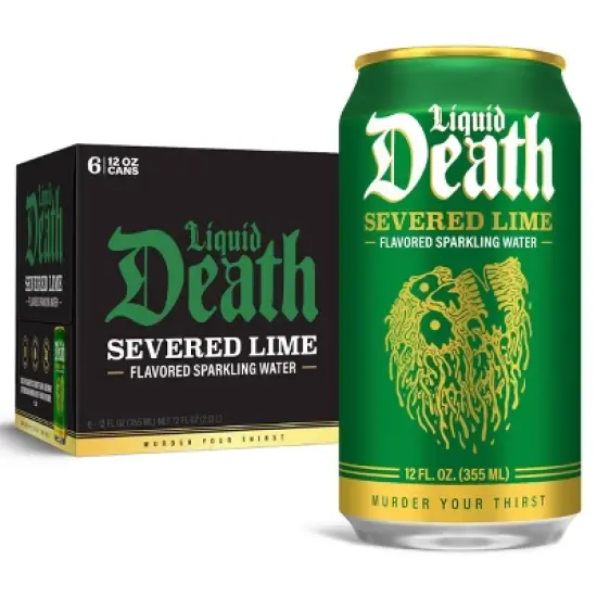 Liquid Death Severed Lime Sparkling Water - 6pk/12 fl oz Cans image {7}