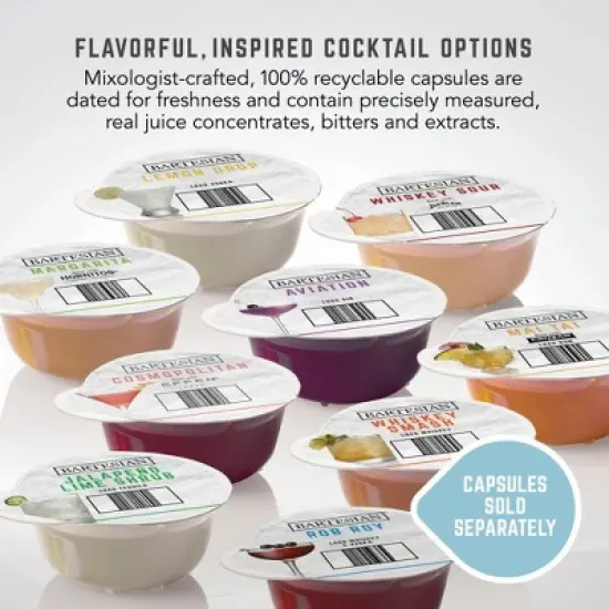 Bartesian Duet Cocktail Machine 55310: Home Brewing Kit, Drink Maker, Plastic, 750ml Capacity, Gray image {2}