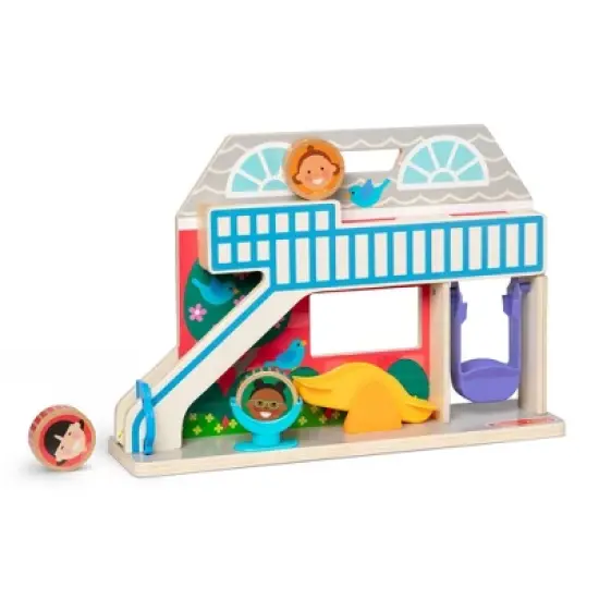 Melissa & Doug GO Tots Wooden Schoolyard Tumble with 3 Disks image {2}