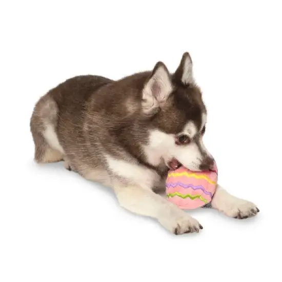 Midlee Easter Egg Plush Dog Toy - Pink image {3}