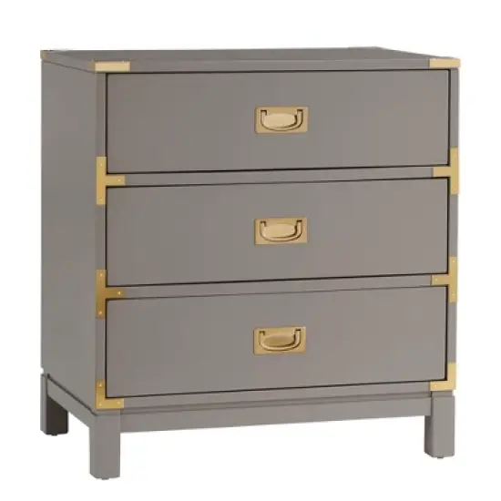 Borden Campaign 3-Drawer Nightstand - Inspire Q image {8}