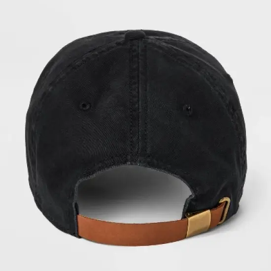 Men's Cotton Washed Baseball Hat - Goodfellow & Co&trade; Black image {2}