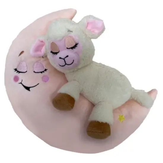 Happpy Nappers: Lullabrites Moon Pet - Lamb - Cream & Pink image {8}