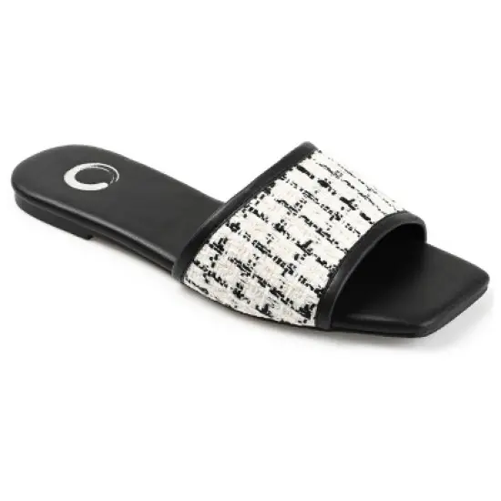 Journee Collection Womens Mikala Slide Low Block Heel Sandals image {9}