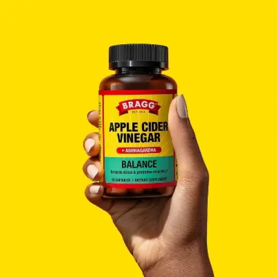 Bragg Apple Cider Vinegar Balance Vegan Dietary Supplement Capsules - 90ct image {1}