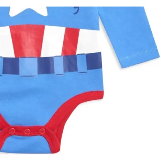Marvel Avengers Spider-Man Captain America Hulk Baby 3 Pack Cosplay Bodysuits Newborn to Infant  image {6}