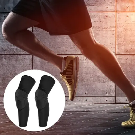 Unique Bargains Diamond Shape Knee Brace Protection Sponge Knee Pads Breathable Knee Support 1 Pair image {5}