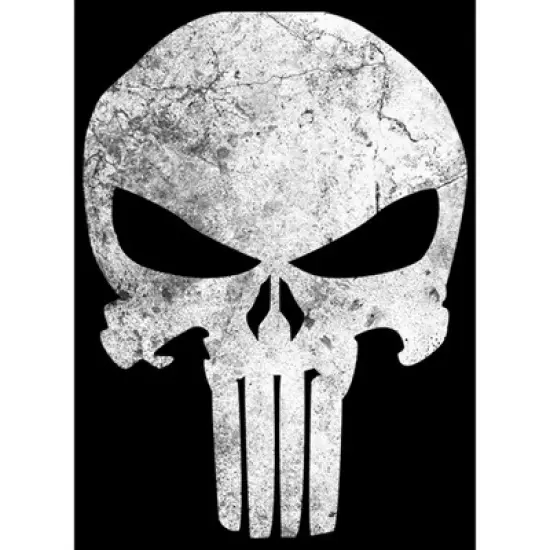Men's Marvel Punisher Retro Skull Symbol T-Shirt image {1}